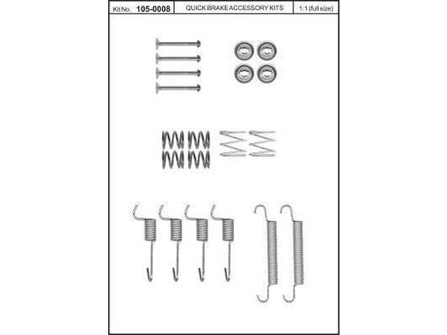 Монтажний комплект тормозной колодки