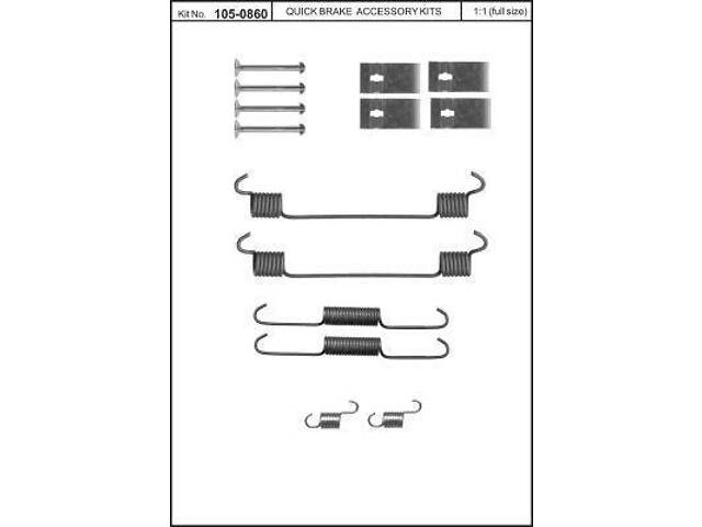 Монтажний комплект тормозной колодки