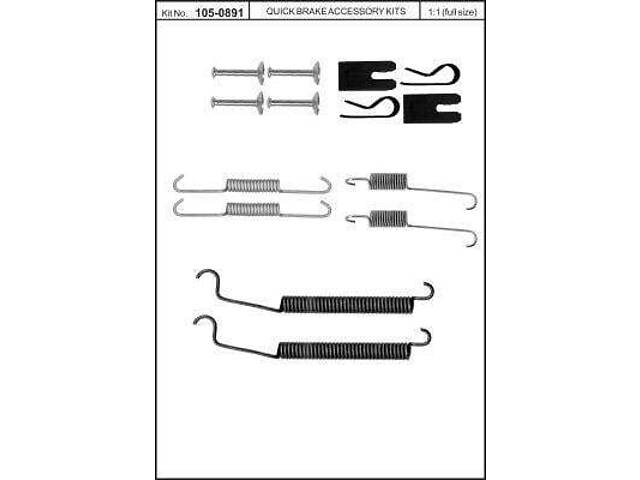 Монтажний комплект тормозной колодки