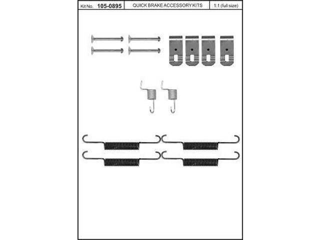 Монтажний комплект тормозной колодки