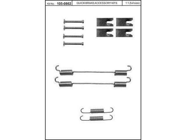 Монтажний комплект тормозной колодки