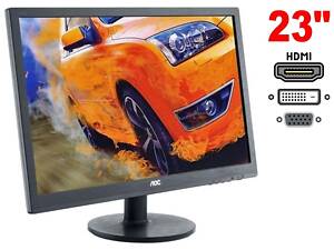 Монитор AOC I2360PHU / 23' (1920x1080) IPS / 1x HDMI, 1x DVI-D, 1x VGA, 4x USB 2.0, 1x Audio