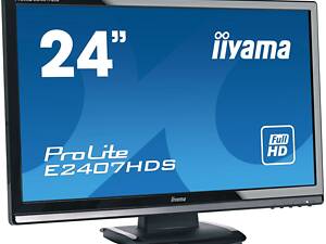 Монитор Iiyama ProLite E2407HDS / 24' (1920x1080) TN / VGA, DVI, HDMI б/у