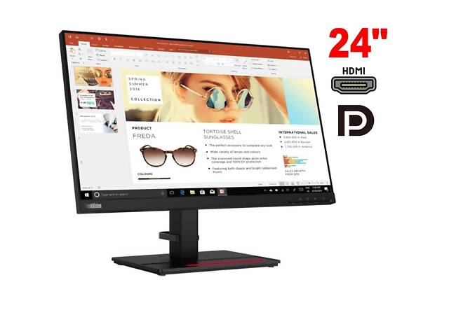 Монитор Lenovo ThinkVision P24h-2L / 24' (2560x1440) IPS / 1x HDMI, 2x DisplayPort, 1x USB Type-C, 4x USB 3.0, 1x Audio, - Фото 1