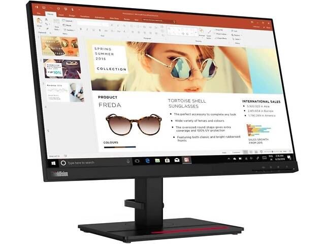 Монитор Lenovo ThinkVision P24h-2L / 24' (2560x1440) IPS / 1x HDMI, 2x DisplayPort, 1x USB Type-C, 4x USB 3.0, 1x Audio, - Фото 4