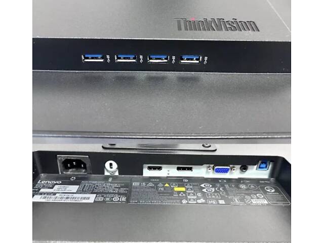 Монитор Lenovo ThinkVision T23i-10 / 23' (1920x1080) IPS / 1x HDMI, 1x DisplayPort, 1x VGA, 4x USB 3.0, 1x Audio / VESA - Фото 6