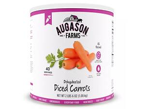 Морква нарізана сублімована з великим терміном придатності 25 років Augason Farms, 40 порцій.