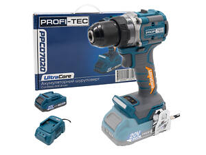 Потужний акумуляторний дриль-шуруповерт PROFI-TEC PPCD7020 UltraCore : з АКБ 20V 2.0Ah (007641)