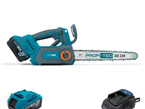 Мощная аккумуляторная цепная пила PROFI-TEC PCS1220 UltraCore : с АКБ 20V 4.0Аh, шина 30см (007628)