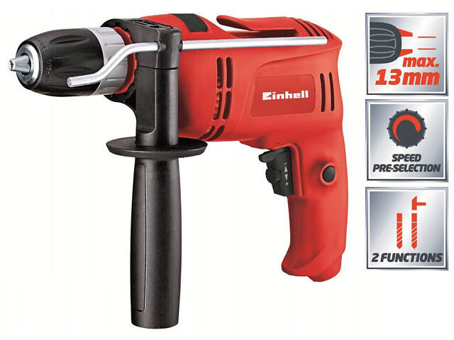Потужна дриль електрична Einhell TC-ID 650 E : 650 Вт, 13мм патрон (4258682) - Фото 2
