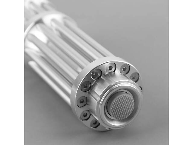 Потужна лазерна указка RESTEQ синя, дальність 10 км, акумулятор, зарядка, насадки - Фото 6