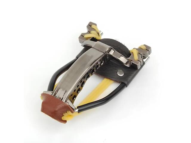 Потужна рогатка RESTEQ на трьох гумках. Рогатка мисливська. Рогатка для полювання та риболовлі. Рогатка спортивна, з упором - Фото 4