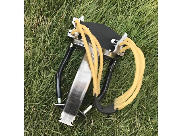 Потужна рогатка RESTEQ на трьох гумках. Рогатка мисливська. Рогатка для полювання та риболовлі. Рогатка спортивна, з упором - Фото 7