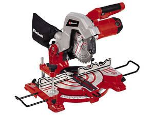 Мощная торцовочная пила Einhell TC-MS 216 : 1400 Вт, диск 216 мм, 48 зубов, 5000 об/мин (4300370)