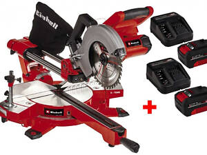 Потужна торцювальна пила акумуляторна Einhell TE-SM 36/210 Li - Solo: з АКБ 18V 4,0Ah