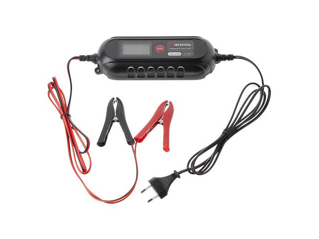 Потужний автомобільний зарядний пристрій для акумулятора INTERTOOL AT-3023 : 6/12 V, 0.8 - 3.8 А, 120 Ач, з мікропроцесором - Фото 2
