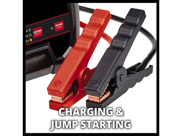 Потужний пуско-зарядний пристрій Einhell CE-BC 15 M : 280 Вт, 12В: 3А-300Ач, 12 В - 100A (5 сек) (1002265) - Фото 4