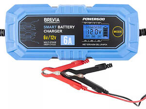 Потужний зарядний пристрій АКБ Brevia Power 600 : 6V/12V 6A (20600EP)