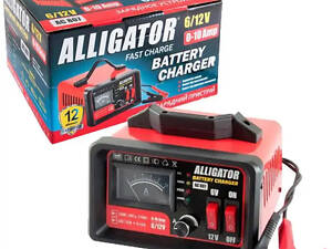 Потужний зарядний пристрій для автомобільного акумулятора АКБ трансформаторне Alligator AC807 : 6/12В, 10А, 100Ач