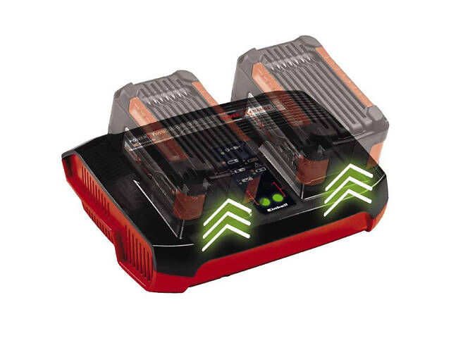Мощное зарядное устройство и аккумулятор 18V 2 шт x 4,0Ah Twincharger Kit Einhell Power-X-Change - Фото 5