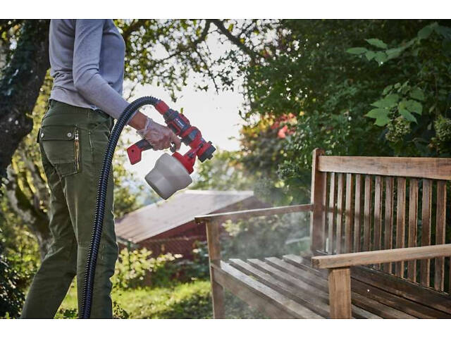 Мощный аккумуляторный краскораспылитель Einhell TE-SY 18/90 Li-Solo : с АКБ 18V 4,0 Ah, сопло 1,5/2,5/3,0 мм - Фото 9