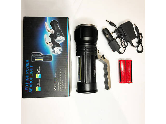 Топ-ліхтарик Bailong S912-XPE+COB(white+red), Ліхтар із захистом від пилу, Алюмінієвий UQ-416 ліхтар 18650 - Фото 9