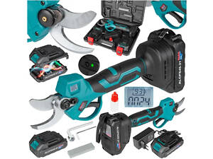 Потужний акумуляторний секатор AL-FA ALCPS45-21 : з АКБ 2 шт-21V 2.0 Аh+ЗП, діаметр різу 30 мм