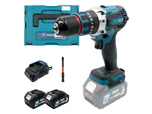 Потужний акумуляторний шуруповерт PROFI-TEC DHP485BL POWERLine : з АКБ 2 шт-20V х 4.0 Ah + ЗП (006269)