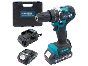 Потужний акумуляторний шуруповерт PROFI-TEC PCD4020BL POWERLine : з АКБ 2 шт-20V х 2.0 Ah + ЗП, 40 Нм