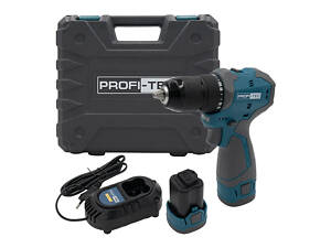 Потужний акумуляторний шуруповерт PROFI-TEC PPCD5516 : з АКБ 2 шт-16V х 2.0 Ah (007152)