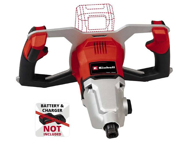 Мощный аккумуляторный строительный миксер-мешалка Einhell TP-MX 18-2 Li BL - Solo: без АКБ - Фото 3