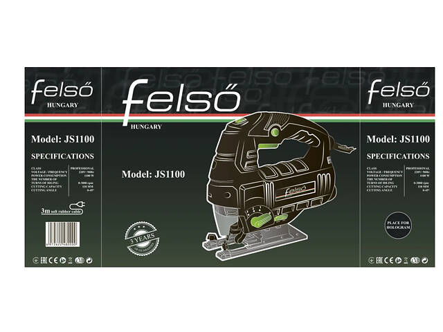 Мощный электрический ручной лобзик (электролобзик) JS1100 Felső : 1100 Вт, 3000 ход/мин - Фото 2