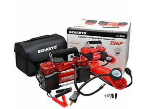 Потужний автомобільний компресор Белавто 'ЗУБР' БК45 : 90 л/хв, тиск 10 атм, споживаний струм 30 А