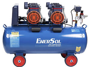 Мощный компрессор воздушный безмасляный EnerSol ES-AC885-100-4OF: ресивера 100 л, 3.36 кВт, 8 бар, вес 46.5кг