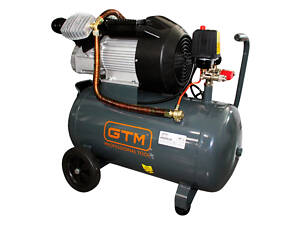 Потужний масляний повітряний поршневий компресор GTM KAV3050 : 50 л, 2,2 кВт, 8 бар, 290 л/хв, вага 45 кг