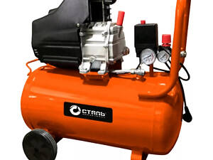 Потужний компресор поршневий з прямим приводом Сталь КСТ-50 : 1500 Вт, 2850об/хв, 190 л/хв, 8 бар, 50 л