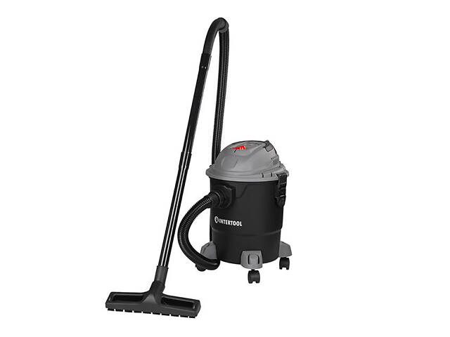 Потужний професійний пилосос INTERTOOL DT-1020 : 1200 Вт, 20л, для сухого і вологого прибирання - Фото 1