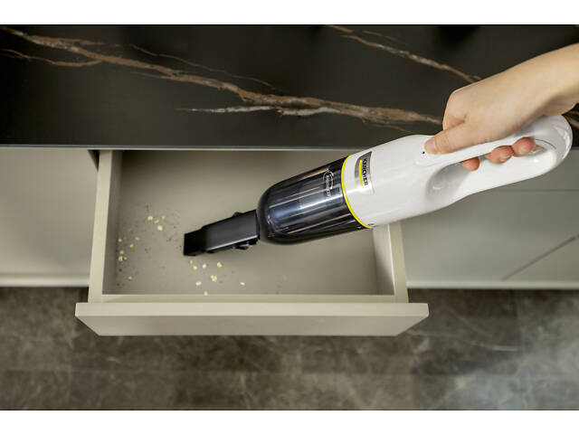 Мощный ручной пылесос аккумуляторный Karcher CVH 2 Premium: с АКБ 7.2V 2.0 Ah, бак 0.15 л - Фото 4