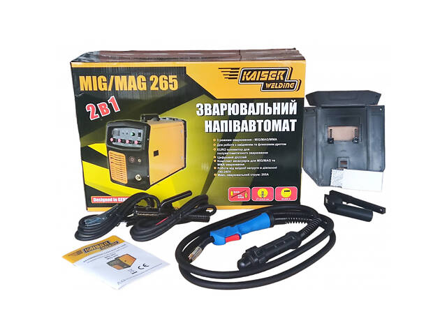 Мощный сварочный инверторный полуавтомат Kaiser MIG-265 : 6.5 кВт, 265 А, проволока и электроды - Фото 9