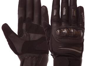 Мотоперчатки кожаные planeta-sport NERVE KQ1039_XL Черный