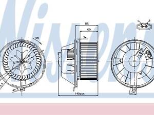 Моторчик печки (с автоматическим кондиционером) VW Caddy III 2004- 87032 NISSENS