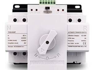 Моторизований автоматичний перемикач введення резерву TOMZN TOQ3-63/2P, 2 полюси, 63 Ампера