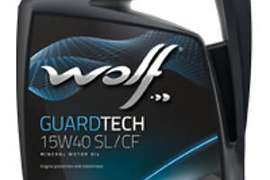 Моторне масло WOLF GUARDTECH 15W-40 SL/CF, 4л Для бензиновых и дизельных, в том числе с турбонагнетателями