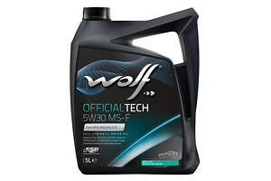 Моторне масло WOLF OFFICIALTECH 5W-30 MS-F, 5л Для бензиновых и дизельных, а также с сажевым фильтром