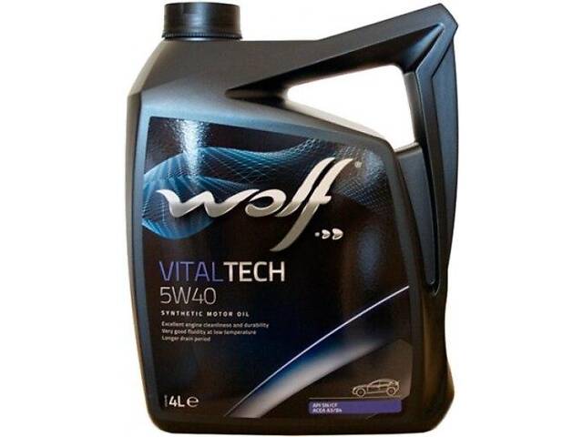 Моторне мастило синтетичне Wolf VitalTech 5W-40 PI C3 4 л