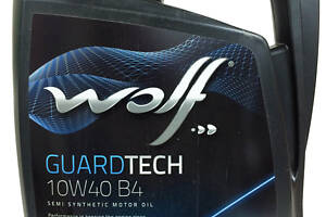 Моторное масло WOLF GUARDTECH 10W-40 B4, 5л Для бензиновых и дизельных двигателей с турбонаддувом и без