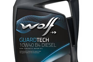 Моторное масло WOLF GUARDTECH 10W-40 B4 DIESEL, 5л Для большинства дизельных двигателей с турбонаддувом и без