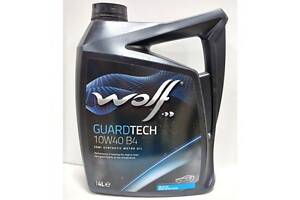 Моторное масло WOLF GUARDTECH 10W40 B4, 4л Для четырехтактных бензиновых и дизельных моторов легковых машин