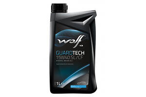 Моторное масло WOLF GUARDTECH 15W-40 SL/CF, 1л Для 4-тактных бензиновых и дизельных двигателей авто