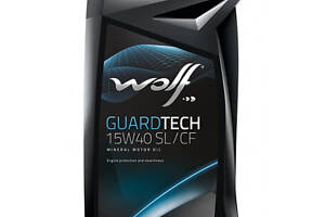 Моторное масло WOLF GUARDTECH 15W-40 SL/CF, 1л Для 4-тактных бензиновых и дизельных двигателей авто